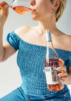 Woman drinking Amabile di Rosa Rosato
