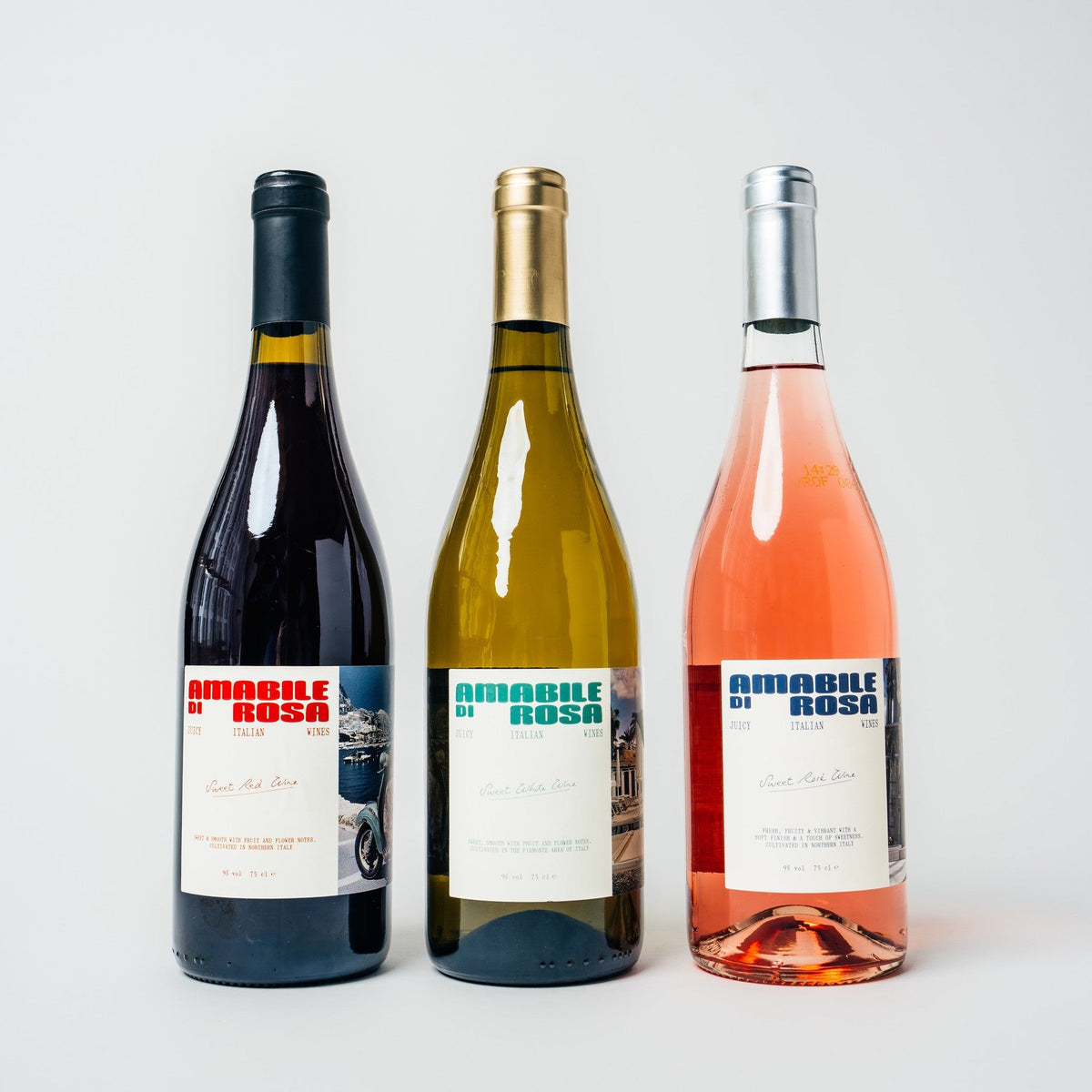 The Trio — one bottle each of Bianco, Rosso and Rosato