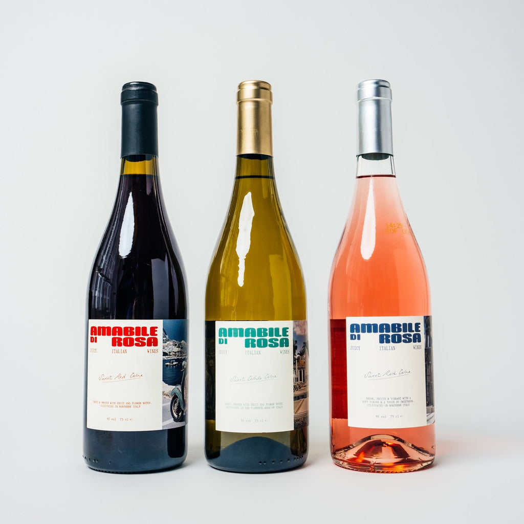 The Celebration Case — Bianco, Rosso and Rosato standing together